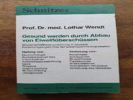 Buch über Eiweißspeicherkrankheiten nach Prof. Dr. med Lothar Wendt, Gesund werden durch Abbau von Eiweißüberschüssen