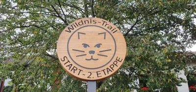 Wildnis Trail Einruhr Start 2. Route Schild Wildnis Trail Einruhr Start 2. Route Schild